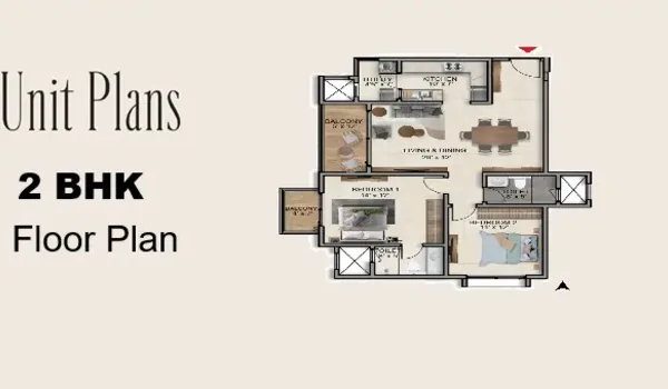 Featured Image of Prestige Park Lane 2 BHK Floor Plan